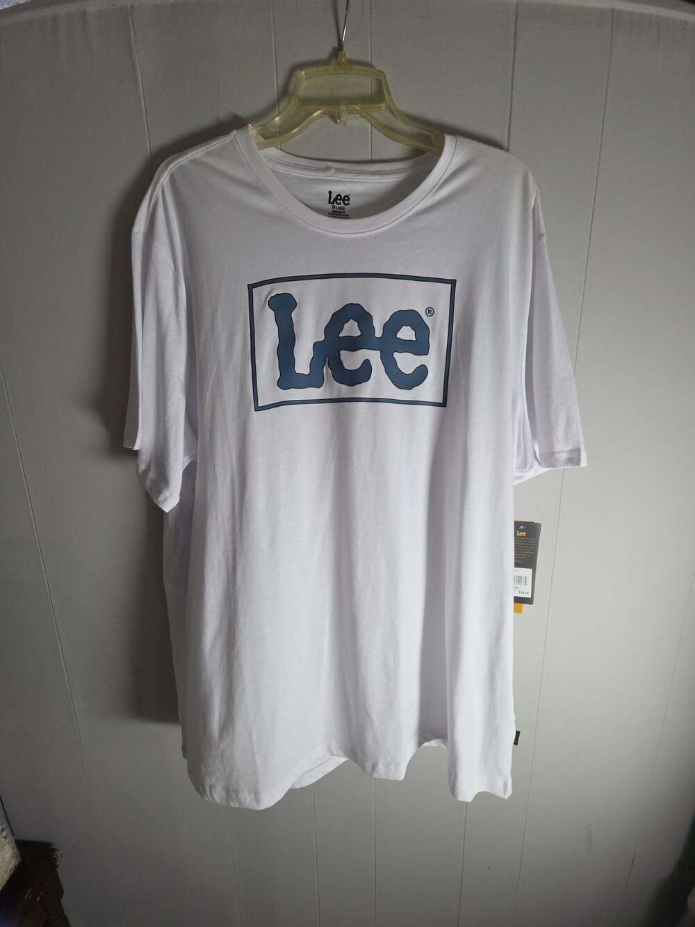 Lee Men's White Box Logo Short Sleeve T-Shirt XX-Large NEW